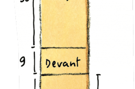 Découpez la planche selon le plan dessiné en respectant bien les dimensions.