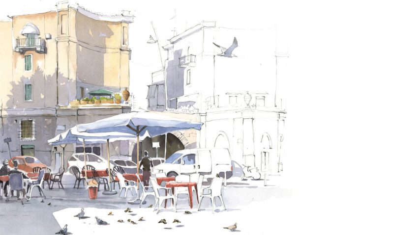 Un instant en terrasse avec les moineaux, par Federico Gemma