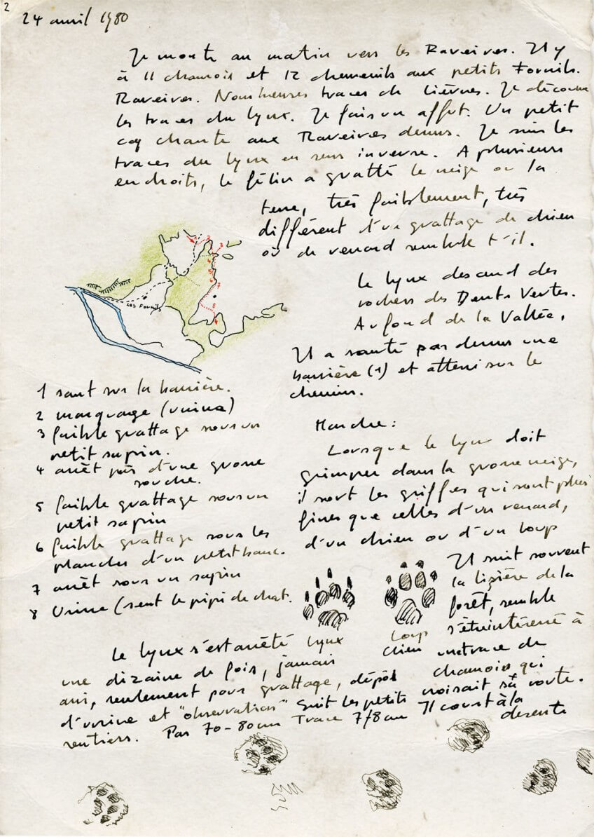 Carnet de terrain de Jacques Rime