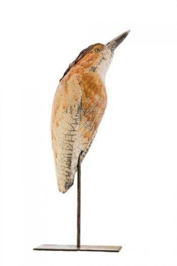 Crabier chevelu en céramique / © Catherine Chaillou (photo: Nicolas Van Ingen)