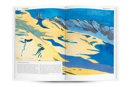 Extrait choisi du Hors-Série "Altitude 2157" - « La neige. Des creux et des bosses, quelques falaises, des vallons sauvages et reculés. Une terre nouvelle que les bêtes, sans doute épuisées par l'hiver, pourront bientôt s'approprier. » / © Laurent Willenegger