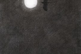 La silhouette d'un héron cendré en vol se découpe dans la lumière de la pleine lune. / © Jean Chevallier
