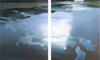 Lune de mer, huile sur toile / diptyque Lune de mer, huile sur toile / diptyque