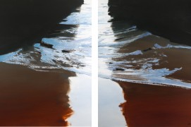 Sous-marine, huile sur toile / diptyque / © Dominique Abraham