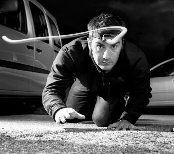 Vol de nuit d'une chauve-souris urbaine