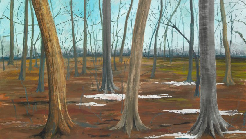 Dessin forêt en hiver