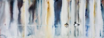 « Deux morillons s'attardent sur l'étang. Nicheront-ils bientôt en lisière des joncs  ? » « Deux morillons s'attardent sur l'étang. Nicheront-ils bientôt en lisière des joncs  ? »