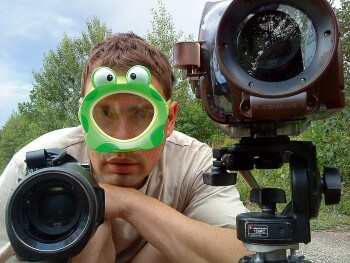 Vincent Chabloz sur le tournage de Les nouveaux castors