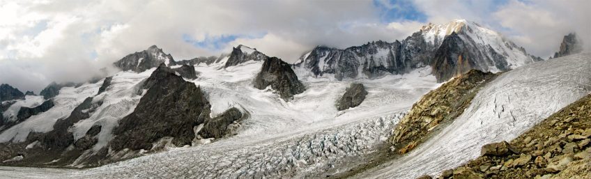 Les glaciers reculent, ici le glacier de Saleina