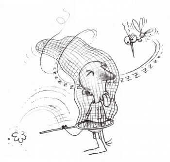 Dessin humoristique protection contre les moustiques