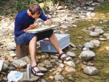 Jérôme Gremaud La rivière en aquarelle de Jérôme Gremaud