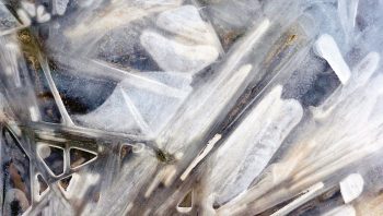 L'eau galcée se fige en des motifs sublimes, immortalisés dans cette photo aux allures de peinture abstraite. L'eau galcée se fige en des motifs sublimes, immortalisés dans cette photo aux allures de peinture abstraite.