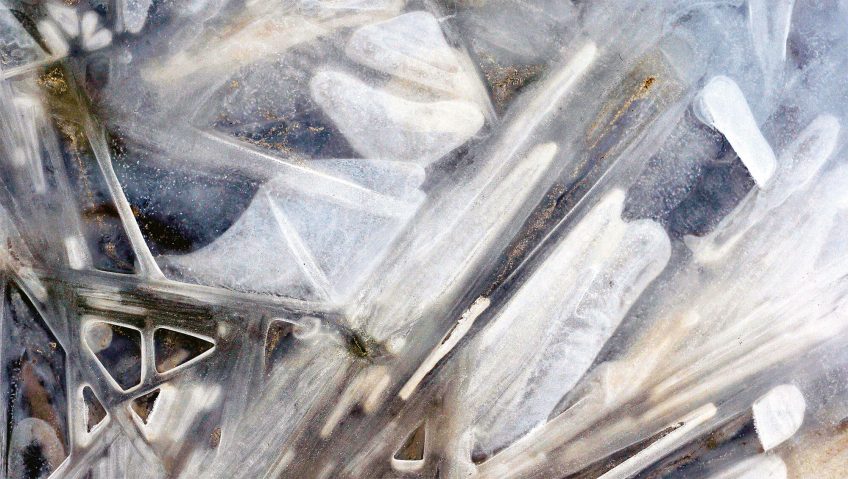 La glace en œuvre d'art abstraite