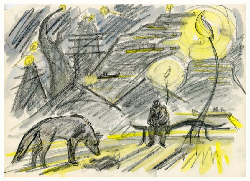 Loup en ville par Tsunéhiko Kuwabara