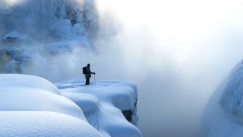 Balade en raquette au site de Chute-aux-Galets au Canada