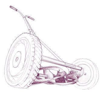 dessin Tondeuse à rouleau