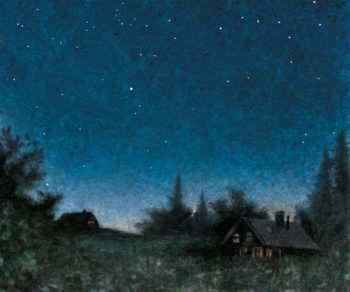 Chalet dessin nuit chalet