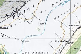 Carte d'un petit bout de campagne en 2016. 