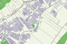 Réseau de drains (en bleu), invisible et méconnu.