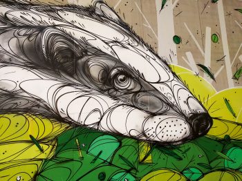 Fresque du graffeur Dzia. Bruxelles, ville verte proche de la nature - La Salamandre