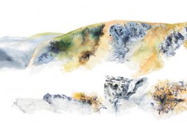 Le Hohneck depuis les Trois Fours 150 x 50 cm / © Ji Young Demol Park