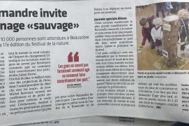 17.10.19 dans la Côte : La salamandre invite au jardinage  17.10.19 dans la Côte : La salamandre invite au jardinage "sauvage"