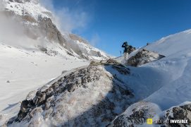 Olivier Born jumelant les pentes à la recherche du blanchon / © Alessandro Staehli Olivier Born jumelant les pentes à la recherche du blanchon / © Alessandro Staehli