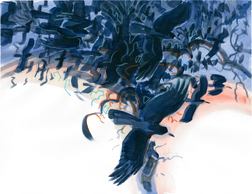 Avec les corbeaux de Lyon