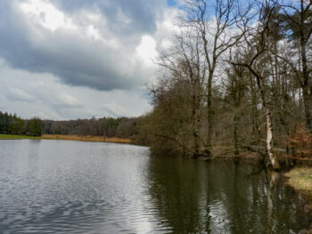 Sur la digue du Petit Etang, à deux pas du village de Bonfol.