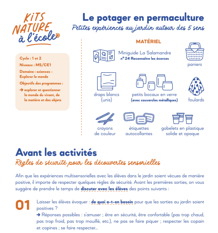 Kit nature à retrouver sur le site salamandre.org