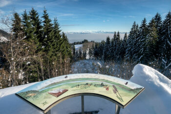 Les crêtes du
Haut-Jura sont
un véritable
balcon sur le
Léman et les
Alpes.