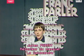 Première apparition sur un plateau de télévision de Julien Perrot en 1984 Première apparition sur un plateau de télévision de Julien Perrot en 1984