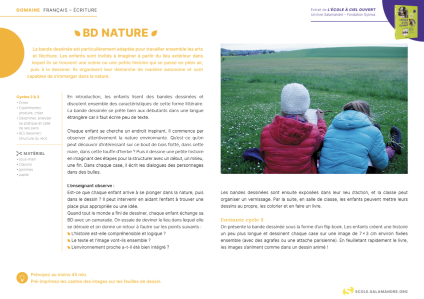 Activité pédagogique BD