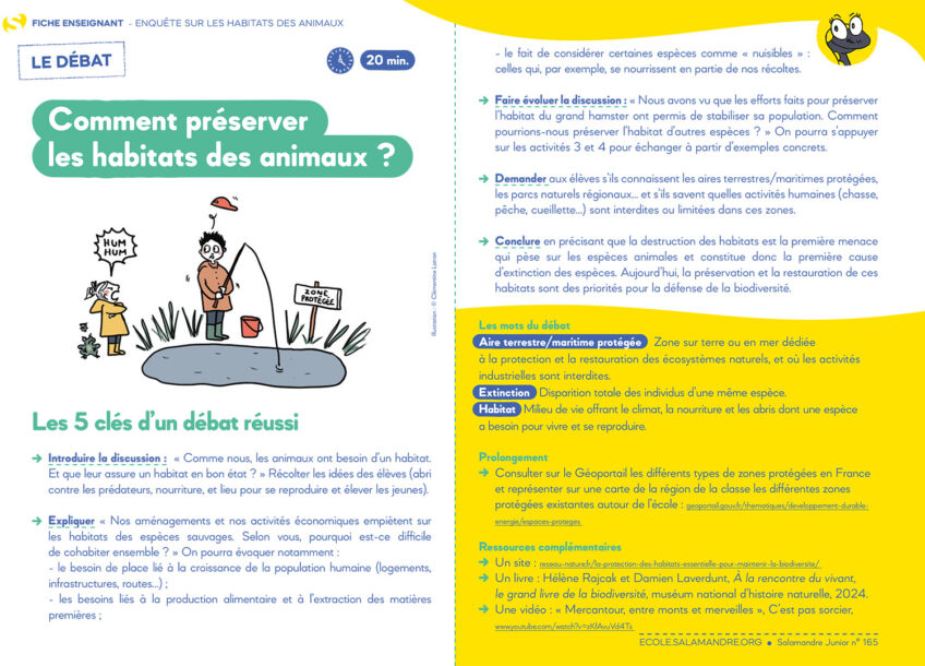 PSA165 fiche debat les habitats des animaux