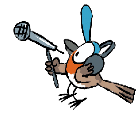 Oiseau avec micro